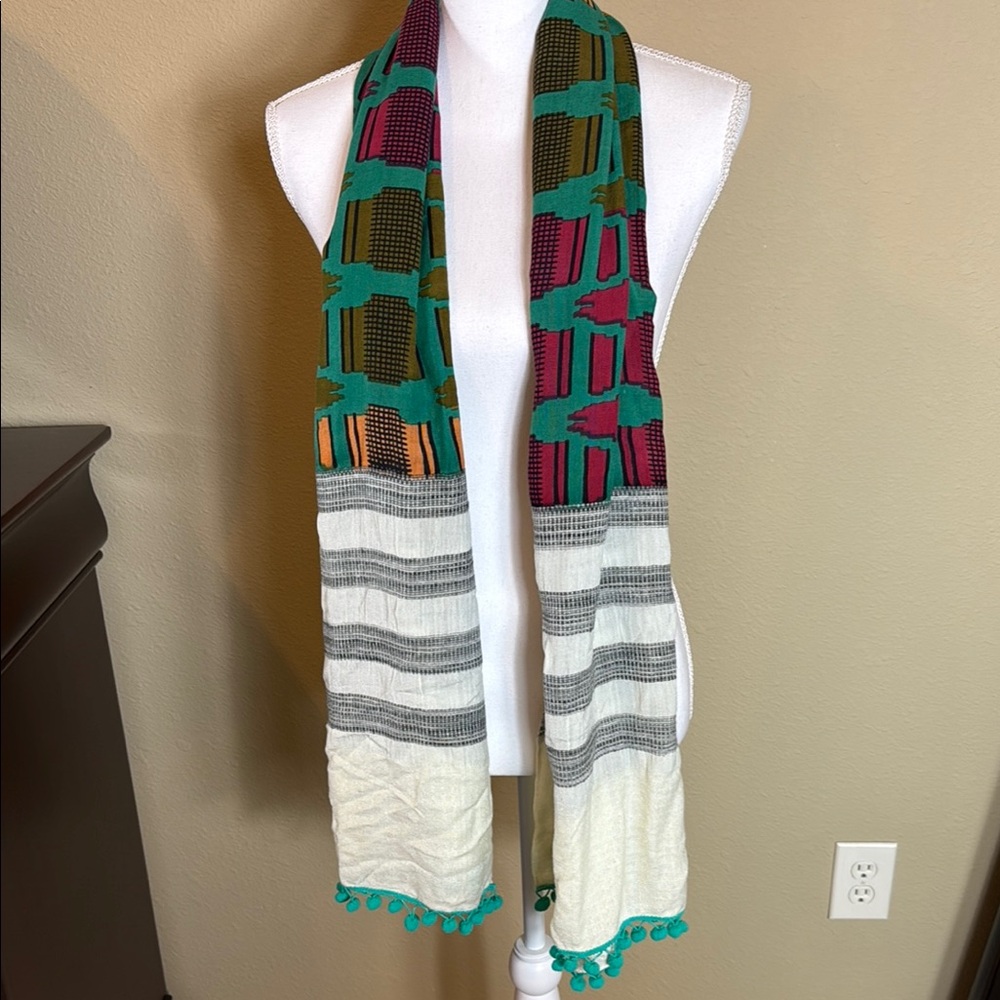 Michael Stars Textured Cream Scarf boho style